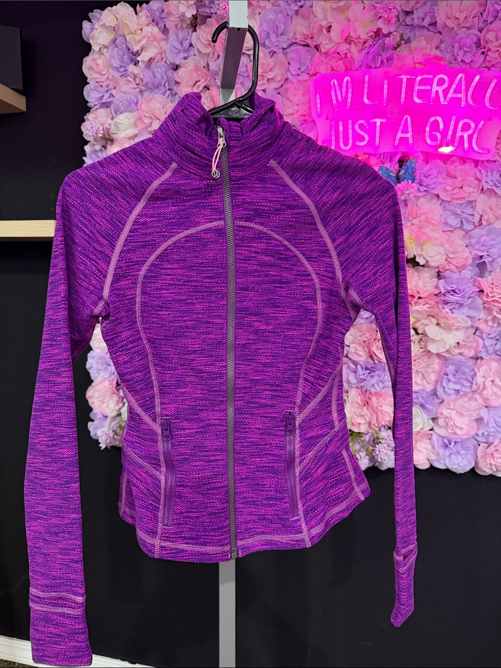 lululemon athletica Purple Space-Dye Full-Zip Bomber Jacket